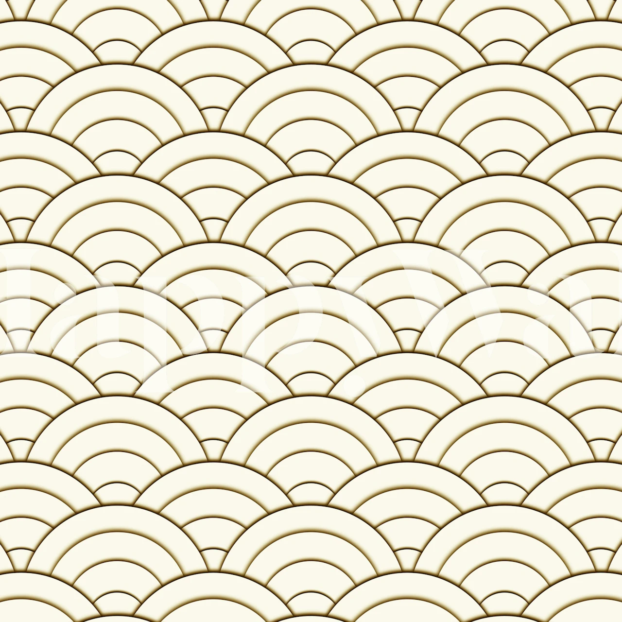Elegant golden Art Deco pattern wallpaper