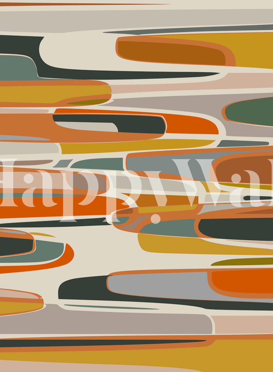 Design della carta da parati Rounded Tips 2 in una stanza