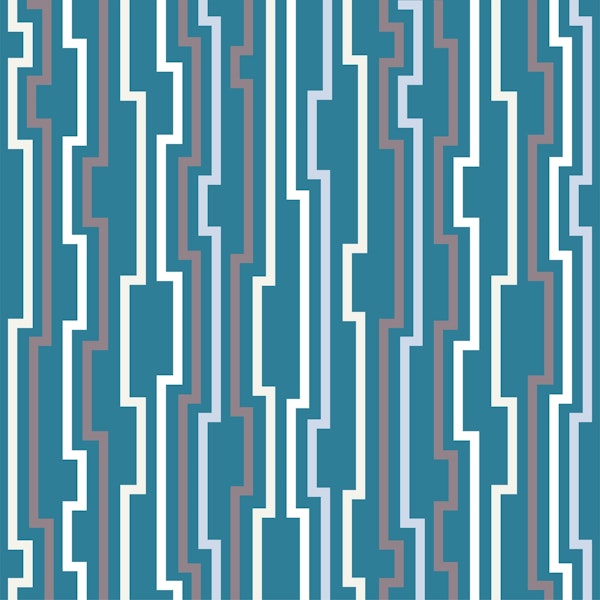 Teal Blue Green Stripes