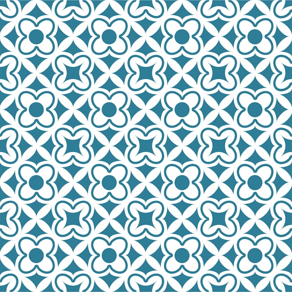 Ocean Green Floral Pattern