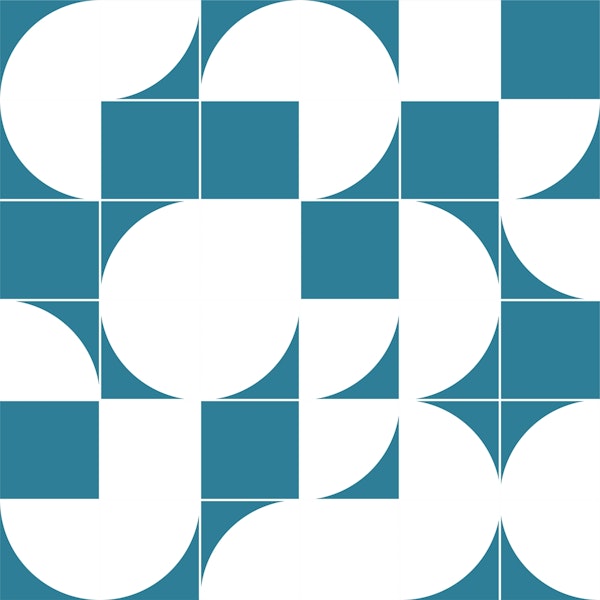 Geometric Circle Blue White