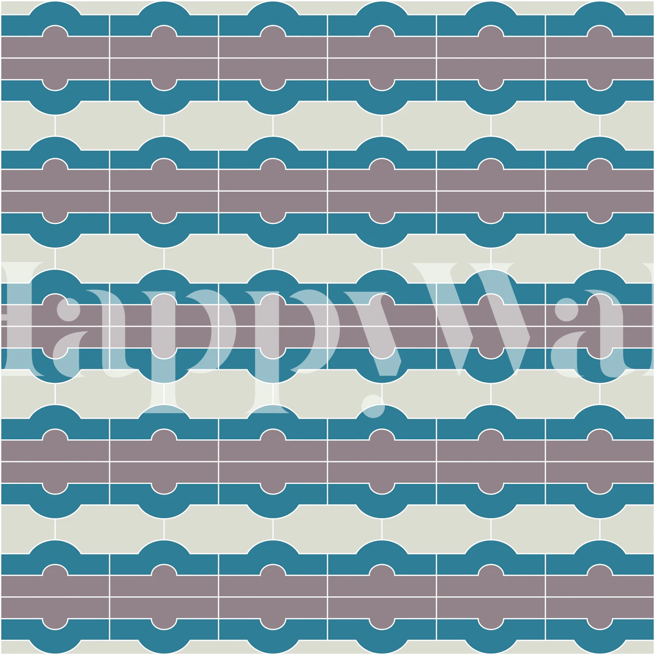 Carta da parati Turkish Taupe Sage Pattern in una stanza