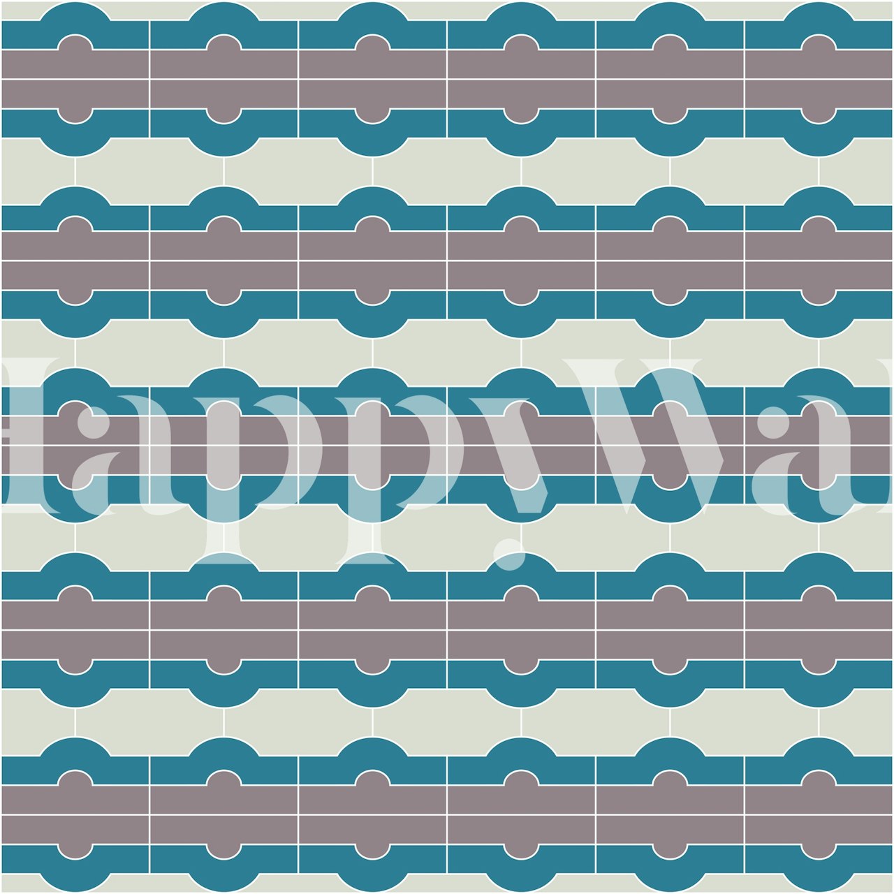 Turkish design pattern featuring sage green and blue stripes wallpaper