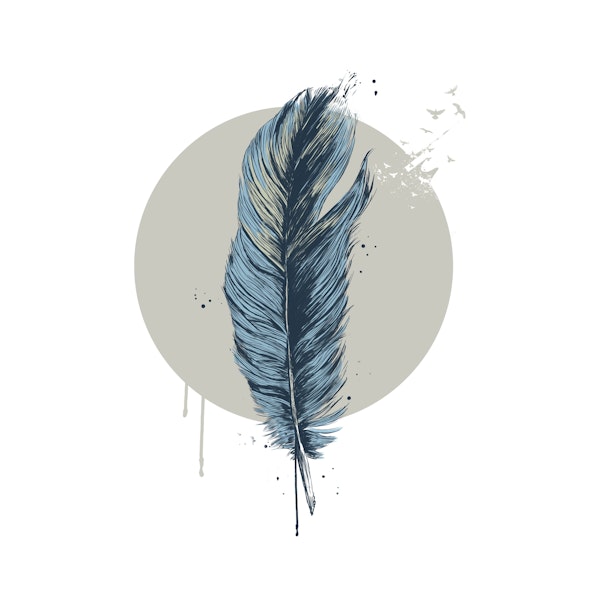 Feather in a circle