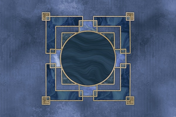 Art Deco Design Navy And Gold