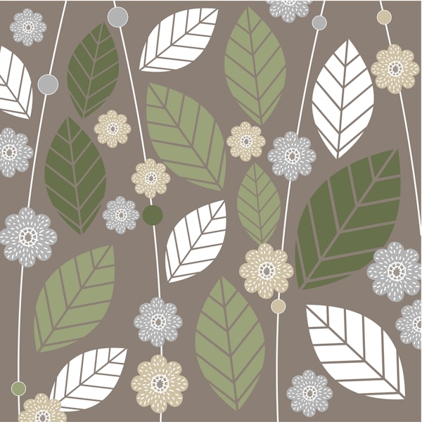Sage Beige poppy Flower Leaves