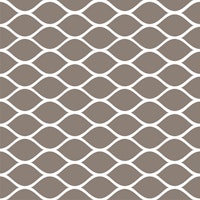 Minimal Taupe White Ogee Grid carta da parati