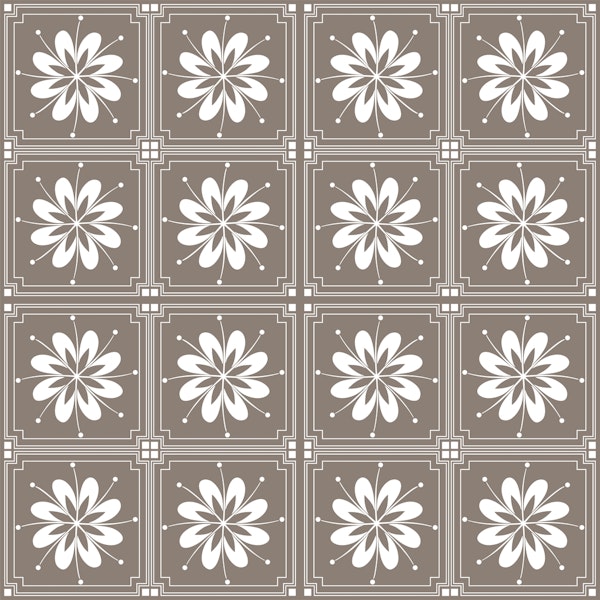 Talavera Taupe Beige Floral