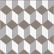 Retro Mod Geometric Taupe Cube