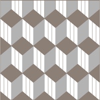 Retro Mod Geometric Taupe Cube tapete