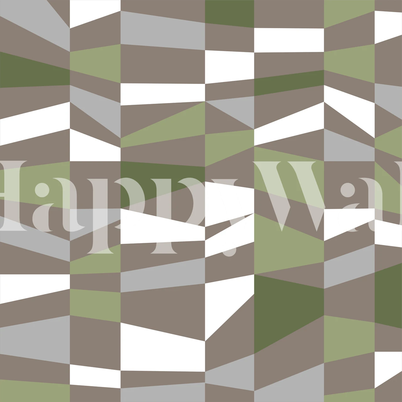 Scandinavische Color Blocks Sage fotobehang met geometrische vormen in saliegroene, witte en grijze tinten