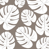 White Palm Leaves Taupe Ash ταπετσαρία