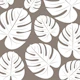 White Palm Leaves Taupe Ash