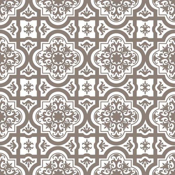 Mexican Ornaments Beige White