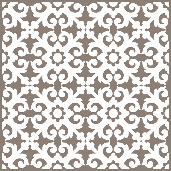 Moroccan Taupe White Oriental