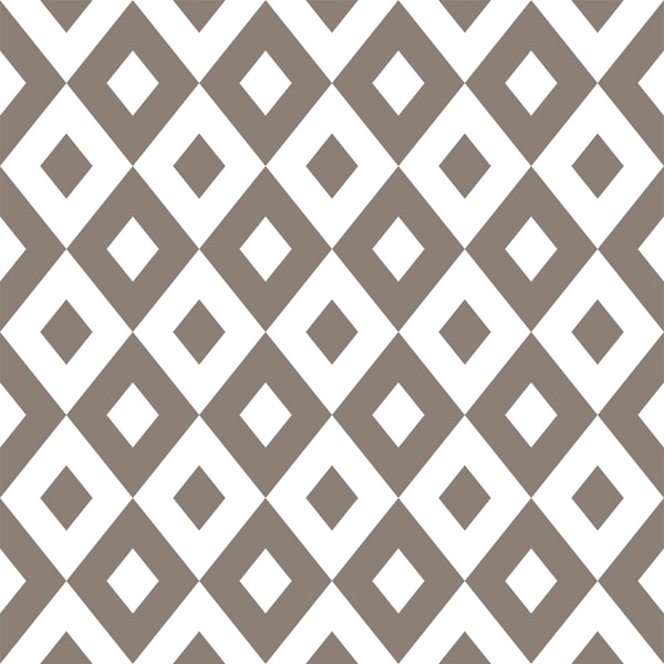 Geometric Rhombus Beige White