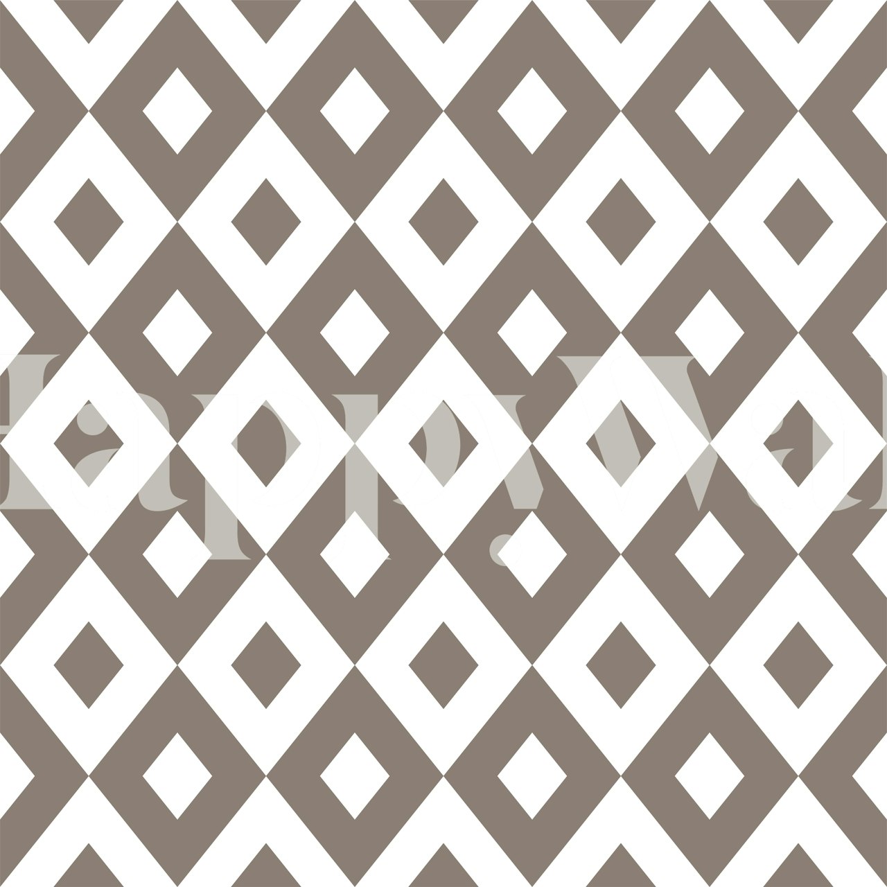 Geometric rhombus pattern in beige and white wallpaper