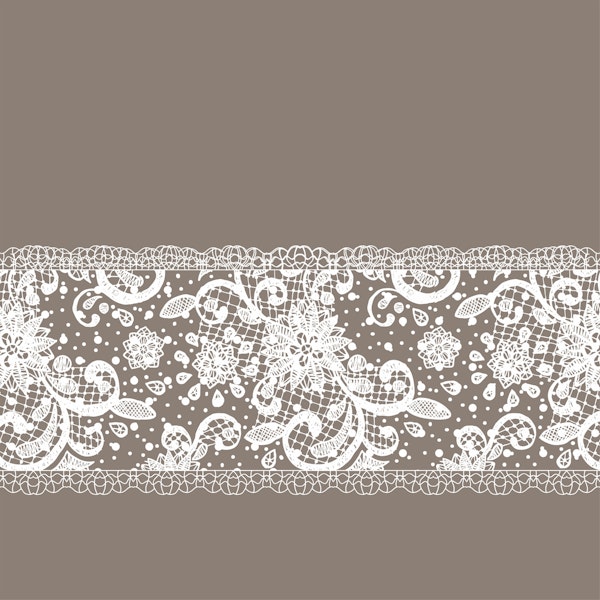 White Ash Taupe Lace Stripe