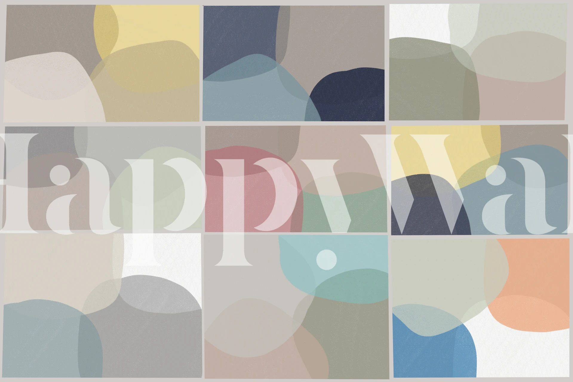 Tapeta Geometric stone walls u sobi