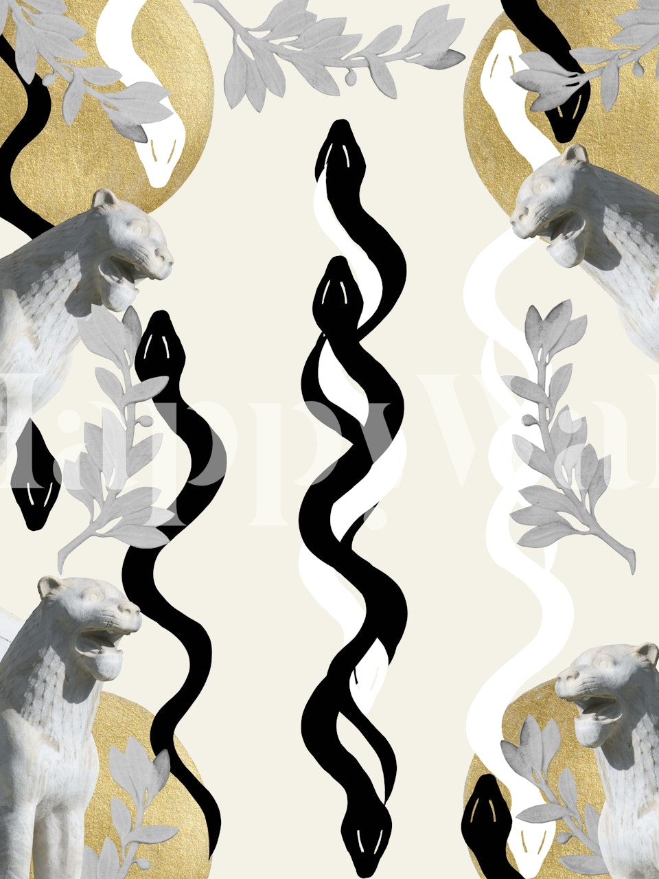 Snake Lion Finesse 1 wallpaper displayed in a room