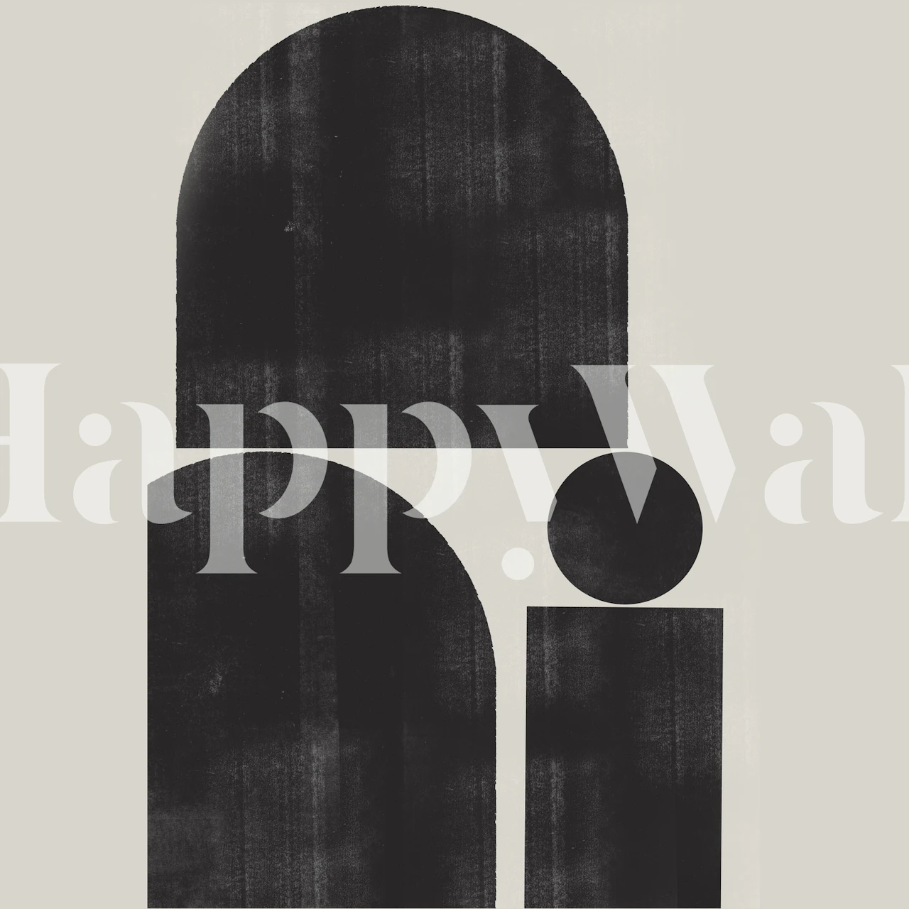 Black and white geometric shapes wallpaper design