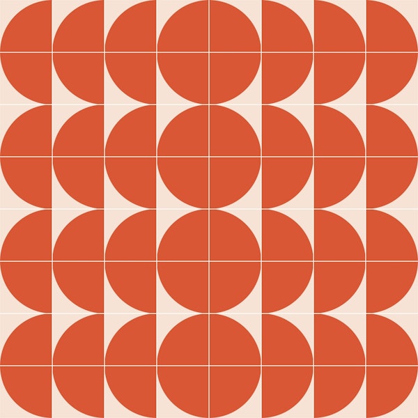 Pumpkin Orange Circle Pattern