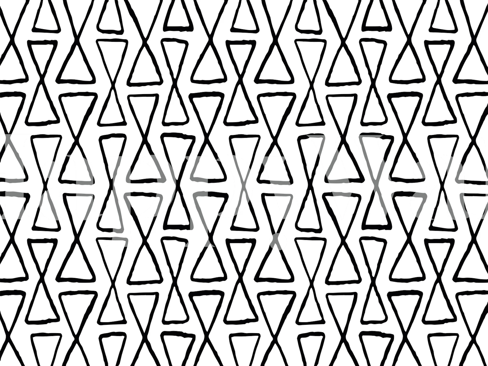 Monochrome hourglass geometric pattern wallpaper