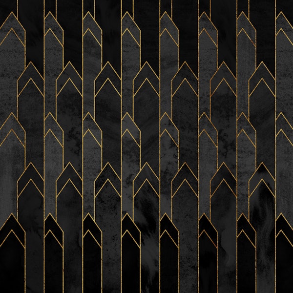 Black Charcoal Stone Luxe Geo