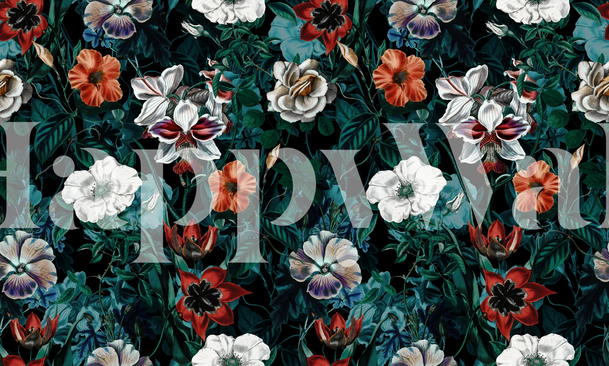 Night Forest IV wallpaper displayed in a room