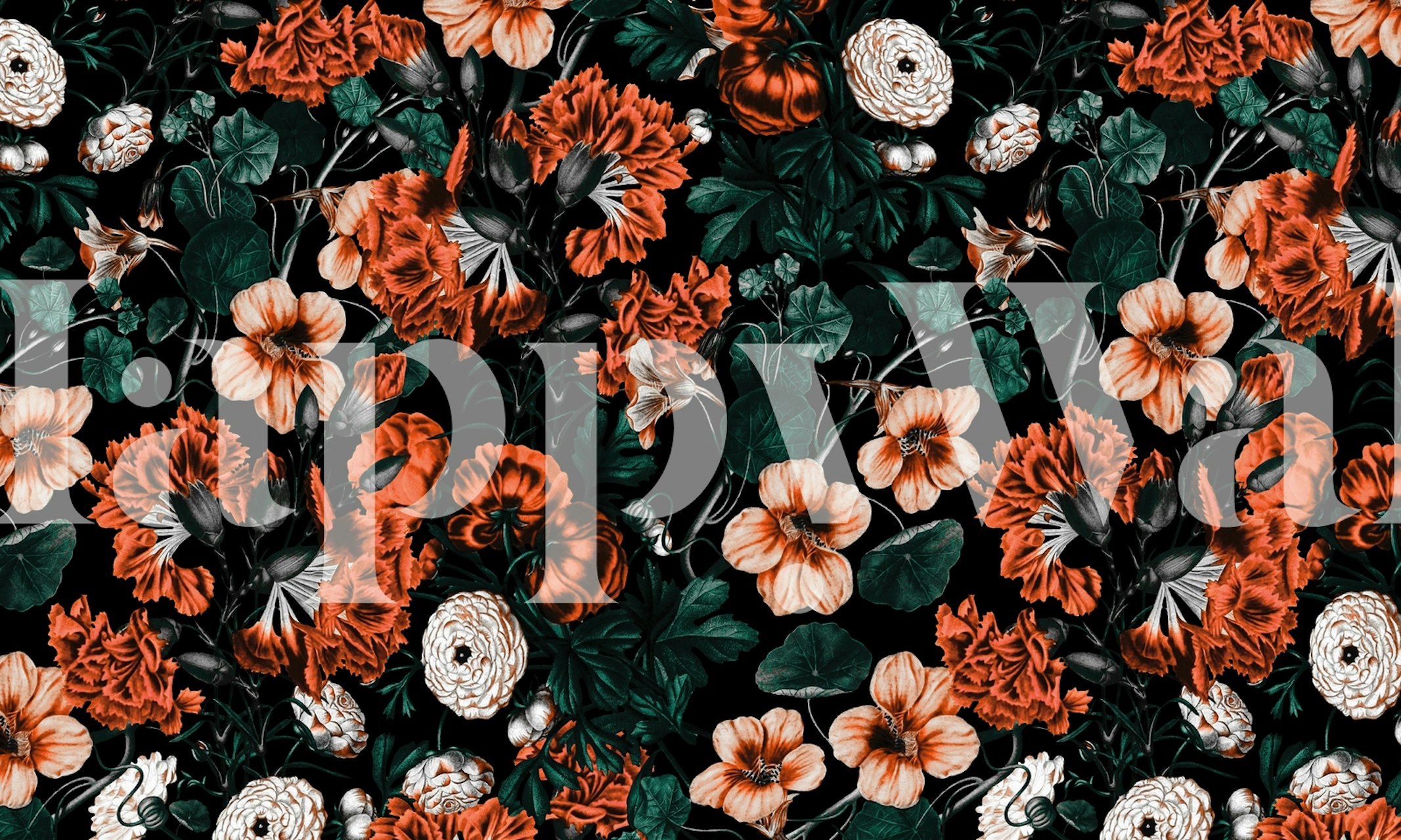 Papel pintado Night Forest XVII en un ambiente de habitación