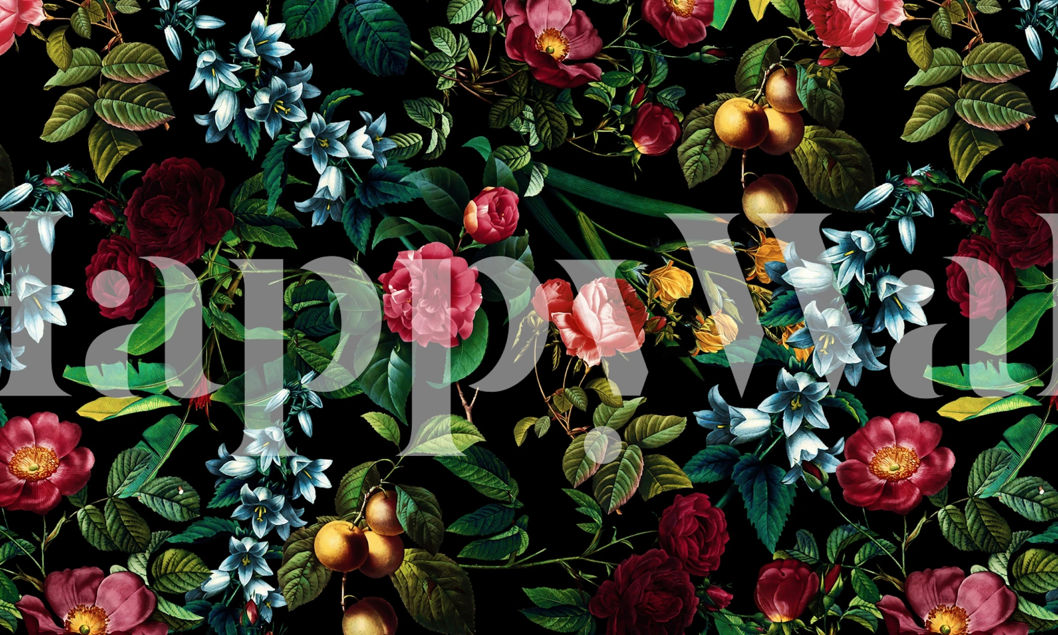 Floral Jungle I wallpaper in a room