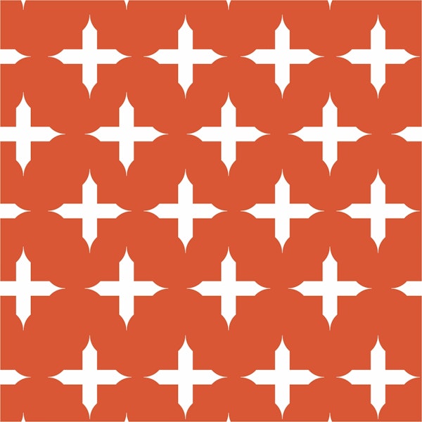 Pumpkin Orange Cross Pattern