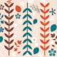 Eggshell bright floral wall