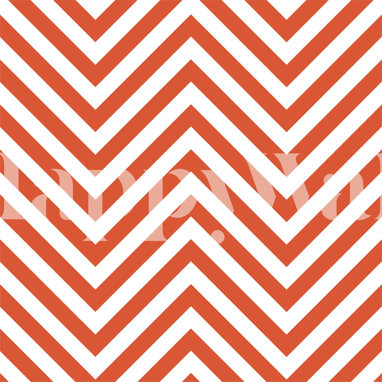 Chevron Nordic rust white wallpaper design