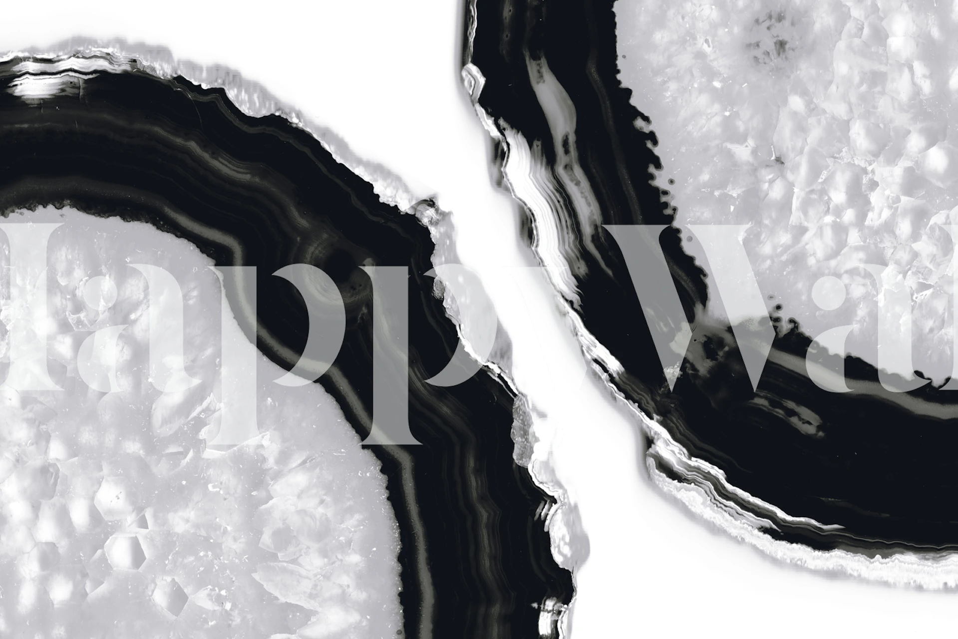 Gray Black Agate 6 wallpaper in a modern room