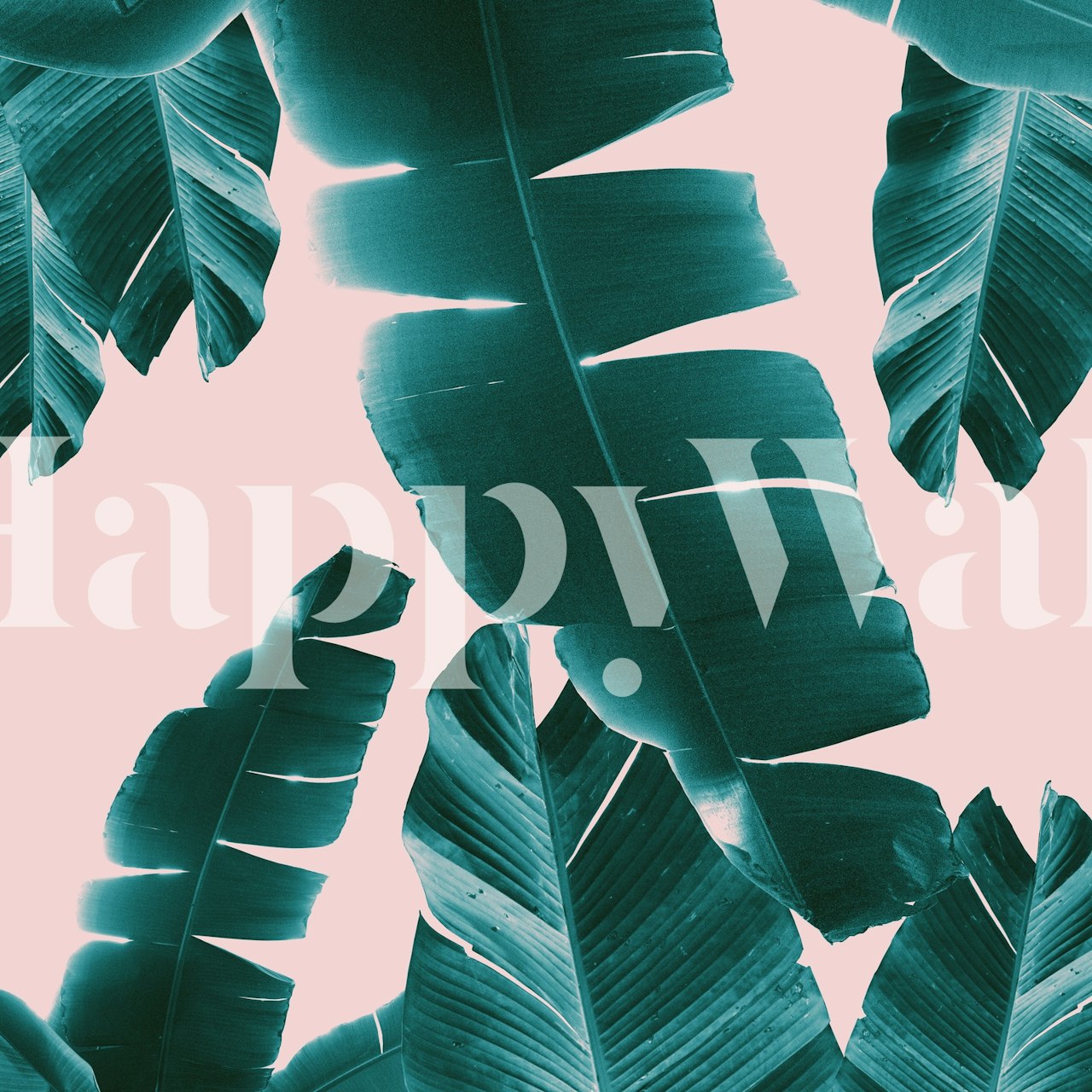 Banana Leaves Summer Vibes wallpaper in a room