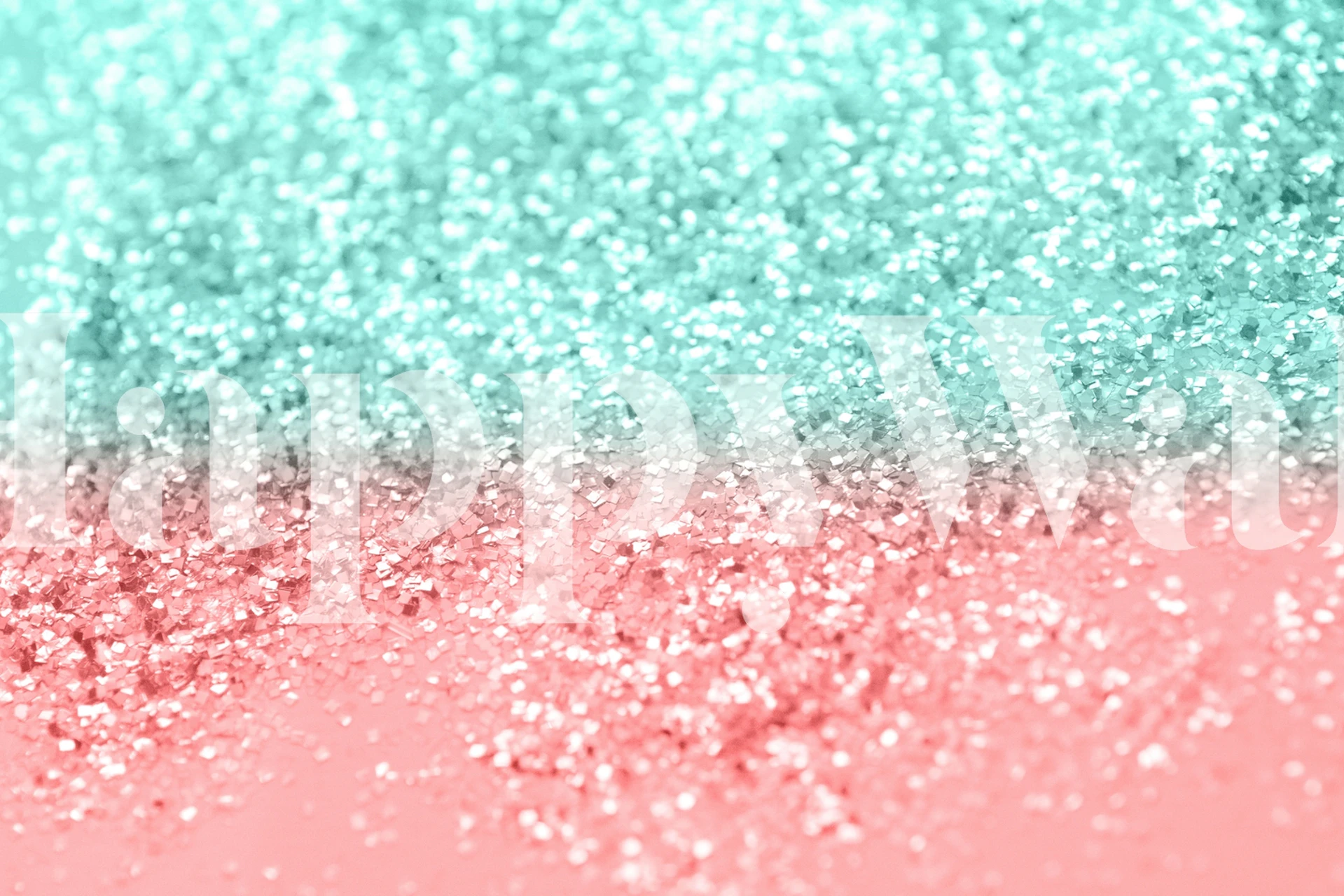 Summer Vibes Glitter 1 tapet med pastellfärgade aqua och rosa nyanser och en glittrig effekt