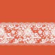 Orange Accent White Lace