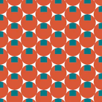 Retro Mod Orange Circle wallpaper