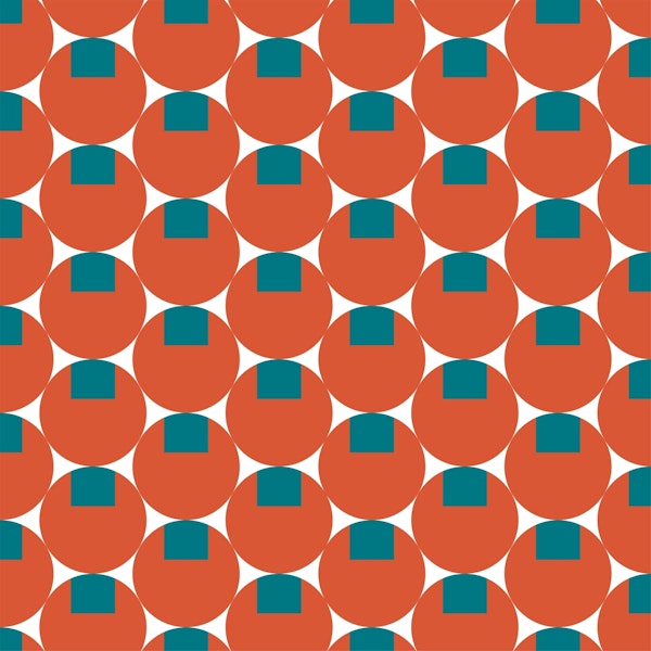 Retro Mod Orange Circle