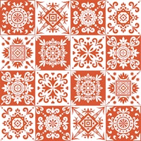 Spanish Rust White Pattern tapet