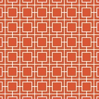 Spanish Brunt Orange Squares tapete