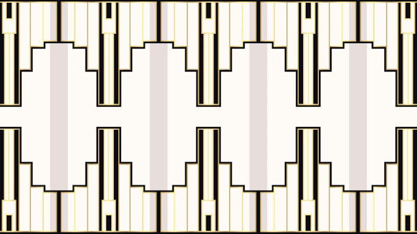 Art Deco Ivory Gold
