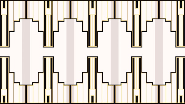 Art Deco Ivory Gold