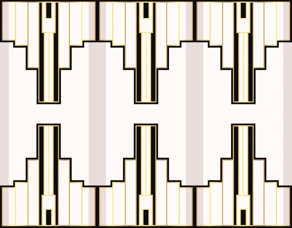Art Deco Ivory Gold