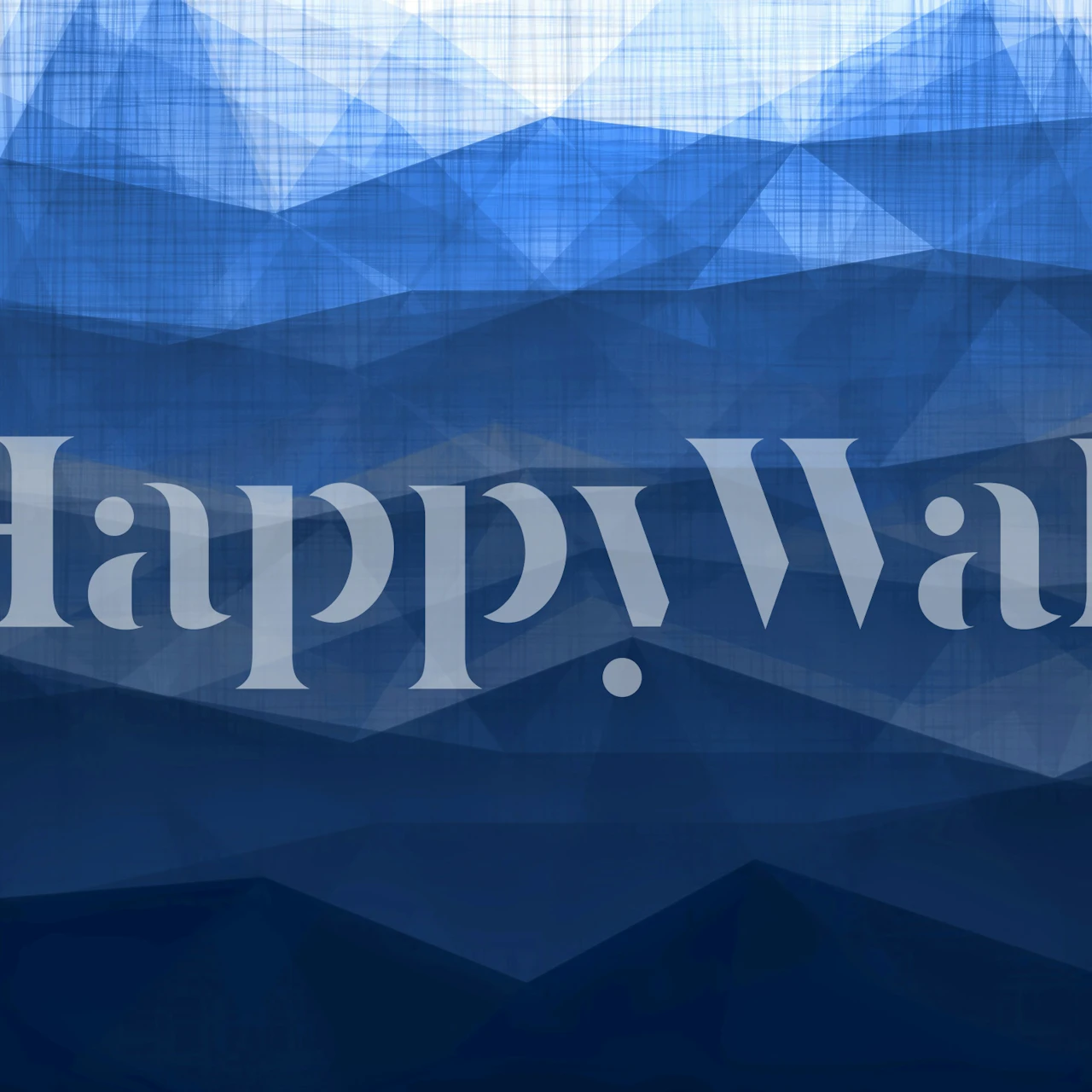 Geometrisch patroon in verschillende tinten blauw wallpaper