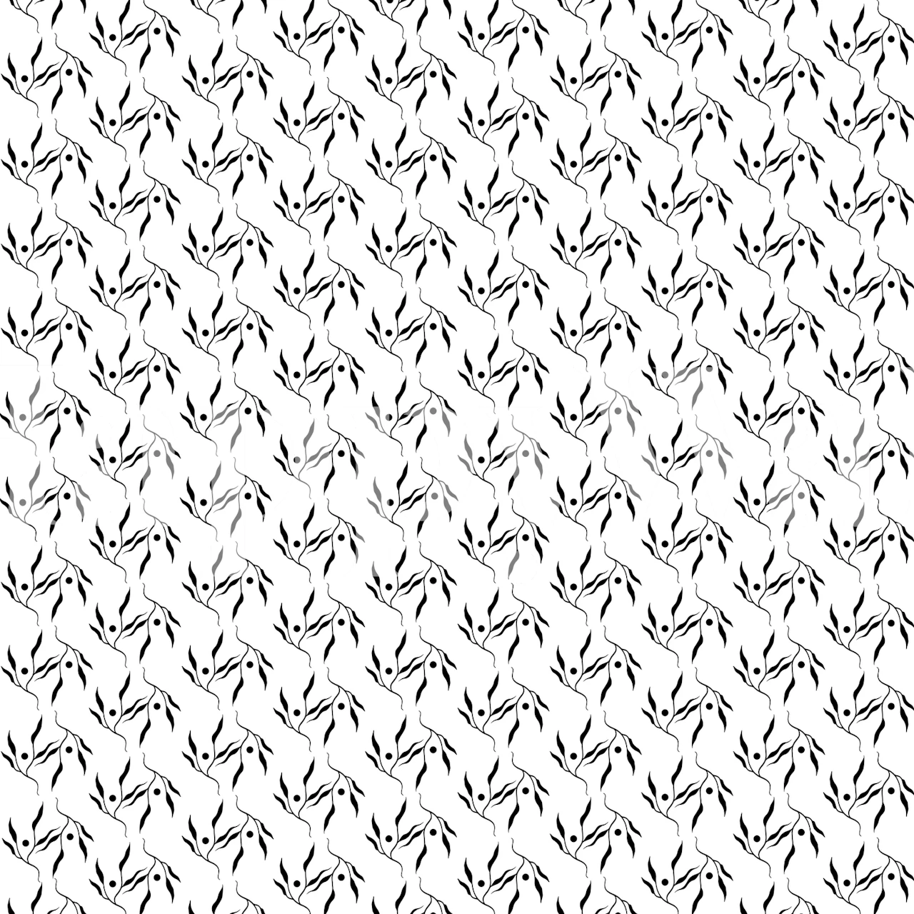 Design de papier peint Deciduous Leaves dans une pièce