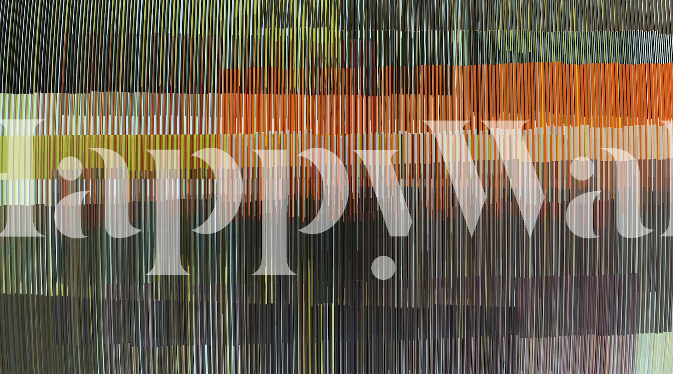 Vibrant multi-colored lines wallpaper in a room