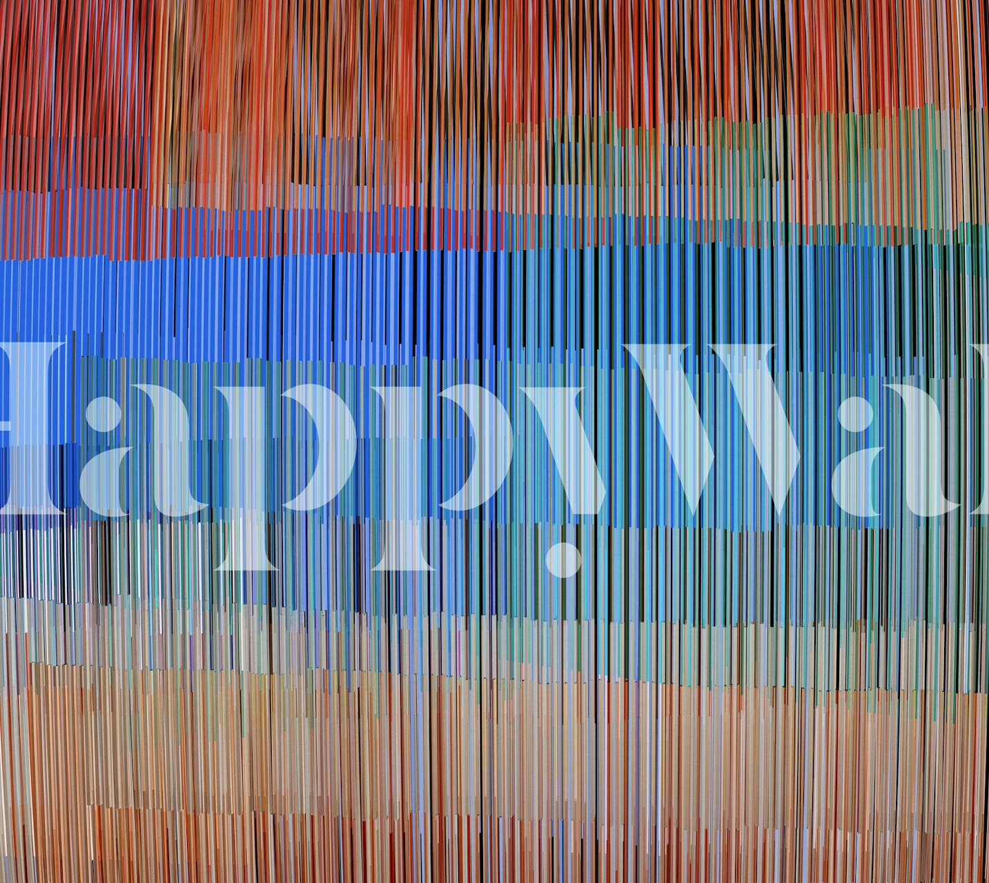 Colorful abstract stripes in red, blue, green, and beige wallpaper