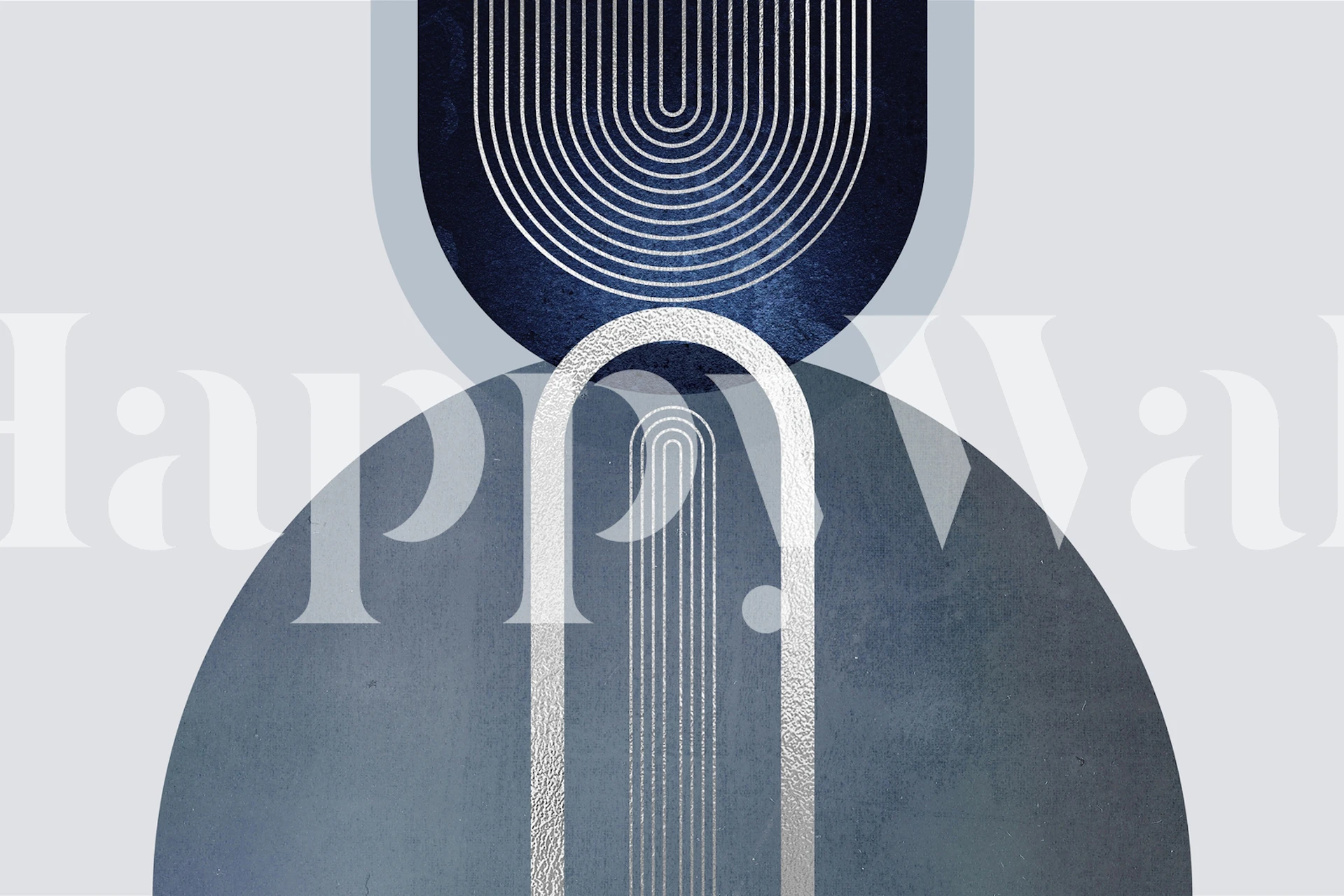 Blue statement wall design in a room